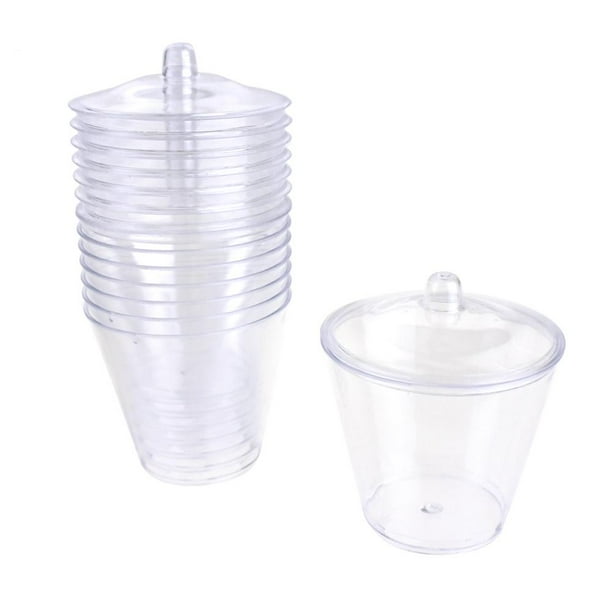 Mini Dessert Plastic Cup with Lid, 2-3/4-Inch, 9-Count - Walmart.com