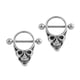 thumbnail image 5 of 2pcs Skull Head Anillos de Pezón 14g Barbell Bar Anillos Punk Halloween, 5 of 6