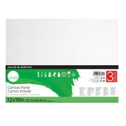 Daler-Rowney Simply Canvas, White Panel, 12x16 inch, 3 Piece - Teens, Students, Artists, Kids