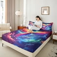 thumbnail image 4 of Castle Fairy Mythology Phoenix Twin Sheet Sets for Boys Girls,Flame Bird Bedding, 4 of 7