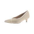 thumbnail image 1 of Vionic Womens Sylvie Leather Slip On Kitten Heels Taupe 9.5 Medium (B,M), 1 of 3