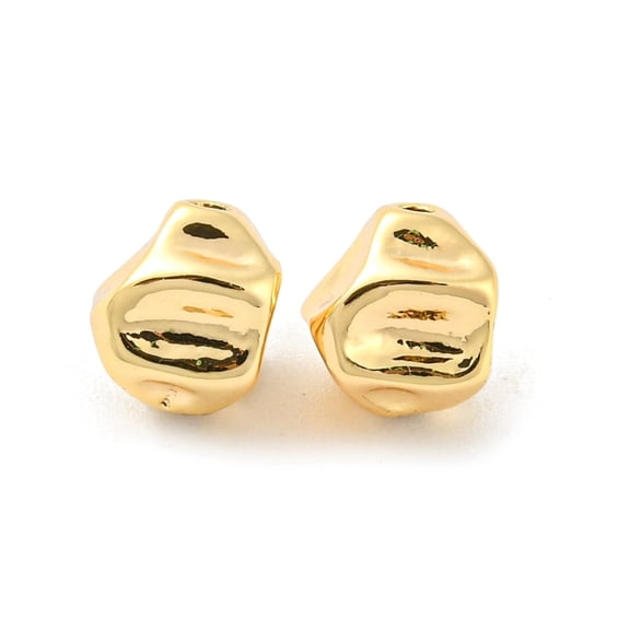 20pcs Brass Beads Nuggets golden 6x6x6mm Hole: 1mm