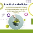 thumbnail image 6 of 2-in-1 Rotating Colander with Mixing Bowl  Multifunctional Fruit & Vegetable Washer  Spinning Drain Basket with Handle  Easy Drain Colander for Kitchen and Pasta, 6 of 7