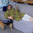 thumbnail image 3 of Wearable Oversized Blanket,Green Bigfoot and Tree Pattern Wearable Blanket Hoodie for Adults,Cozy Hooded Blankets with Super Pockets,Super Warm Fuzzy Pullover for Women & Men, 3 of 6
