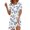 White, variant on ZHUGeLI Dresses for Women Women's Fashionable Printed Short Sleeved Round Neck Dress Short Sleeved Round Neck Dress Smocked Elastic Waist Tiered Midi Dress