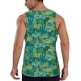thumbnail image 3 of Fotbe Jungle Leopard Pattern Men's Quick Dry Workout Tank Top Gym Muscle Tee Fitness Bodybuilding Sleeveless T Shirt Breathable Workout Shirt-X-Large, 3 of 9