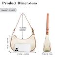 thumbnail image 4 of KXF Women Leather Underarm Bag Crescent Shoulder Handbag Saddle Bag Chic Purse Satchel Purse, 4 of 8