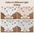 thumbnail image 7 of Design&I 8'x10' Washable Area Rug Vintage Pastel Scroll Border Flower Lilac Dorm Purple Boho Playful for Dining Room, Large Office, Lounge, Snag-Free, 7 of 7