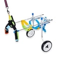 thumbnail image 1 of Fauteuils Roulants pour Animaux de Compagnie Chariot de Réadaptation en Aluminium Animaux de Compagnie Paralysie Assistée Trottinette Arrière Handicapée Antichoc Aidant Véhicule Général Assisté Scooters Faibles, 1 of 9