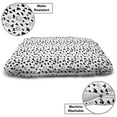 thumbnail image 3 of Cow Print Pet Bed, Animal Cow Hide Pattern Doodle Cartoon Drawing Farming Husbandry, Chew Resistant Pad for Dogs and Cats Cushion with Removable Cover, 24" x 39", Black White Lilac, by Ambesonne, 3 of 4