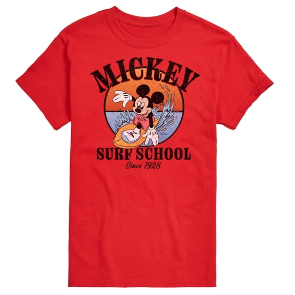 Mickey & Friends - Mickey Surf School - Men's Short Sleeve Graphic T-Shirt