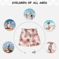 thumbnail image 6 of Kids' Beach Pants Comfortable Swim Trunks Pink and Brown Tie-dye Flowers Shorts for Pool Vacation and Lounge Wear Small, 6 of 8