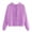 a-Purple22941, variant on VNKIDY Women's Sweatshirt Solid Color Lightweight Zip Up Hoodie Long Sleeve Loose Fit Jacket With Kangaroo Pocket For Casual Daily Wear Soft Tops