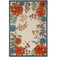 thumbnail image 2 of Nourison Aloha Indoor Outdoor Ivory Multicolor 6' x 9' Area Rug, Easy Cleaning, Non Shedding, Bed Room, Living Room, Dining Room, Kitchen (6x9), 2 of 9