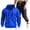 Blue, variant on Mens Sweatsuits 2 Piece Set Cotton Tracksuit Hoodies and Sweapants Set with Pockets Winter Fleece Jogging Plus Size Suits