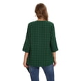 thumbnail image 6 of Uvplove Cardigan for Women Open Front 3/4 Sleeve Swiss Dots Cardigans Lightweight Casual Cover Up Dark green-L, 6 of 8