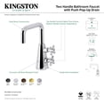 thumbnail image 7 of Kingston Brass KS2260DX Constantine Two-Handle Single-Hole Bathroom Faucet with Push Pop-Up Drain, Matte Black, 7 of 7