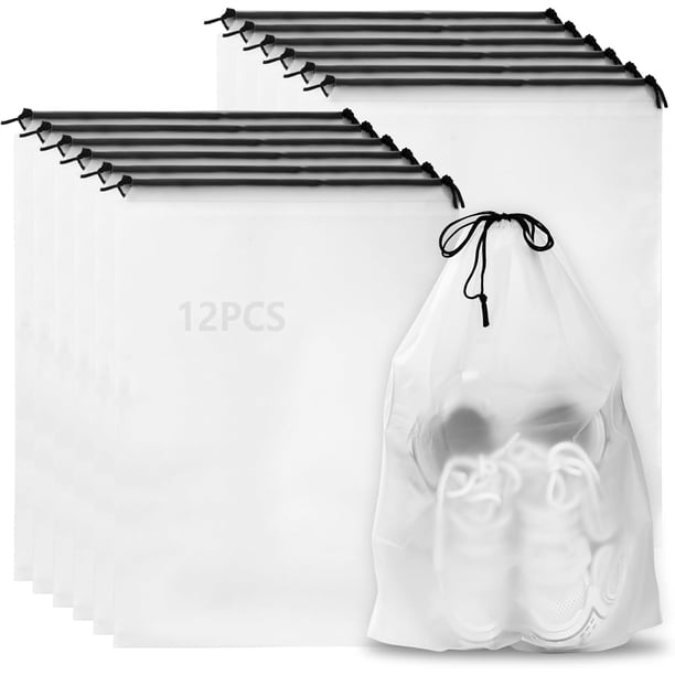 12 Piezas Bolsa para Zapatos,Bolsa De Zapatos No Tejida Con Ventana Transparent Multifunción Bolsa Organizadora Para Zapatos,Ropa