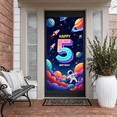 thumbnail image 5 of LUUFILx Space Theme Happy 5th Birthday Party Backdrop Kids Galaxy Decoration Outer Space Rocket Banner Background, 5 of 8