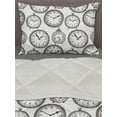 thumbnail image 3 of Clock Comforter & Sham Bedding Set, Vintage Pocket Watch Numbers on It Antique Design Chronometers Old Fashioned Print, 3 pcs Duvet Set Microfiber Filling Quilt, 5 Sizes, Brown, by Ambesonne, 3 of 4