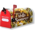 thumbnail image 4 of Hello Summer Magnetic Mailbox Cover 21" X 18" Sunflowers and Bees Mailbox Covers Wraps Post Letter Box Cover Garden Decorations, 4 of 5