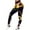Gold, variant on Arlun Carnival Leggings for Women Women's Carnival Colorful Feather Print Casual Sports Yoga Pants Fashion High Waisted Stretch Casual Leggings Yellow XL