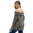 thumbnail image 3 of Chandail en Velours Doux Gris/kaki/noir pour Femmes, 3 of 10