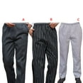 thumbnail image 5 of Kironypik Chef Pants Men Baggy Cook Pant Chic Waiter Work Wear Uniform Wear-resistant Striped Clothing for Restaurant Hotel Cafe Kitchen Houndstooth L, 5 of 6