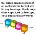 thumbnail image 3 of 60 Pack Quick-Freeze Neon Pink Orange Yellow and Blue Colorful Plastic Reusable Ice Cubes, 3 of 7