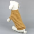 thumbnail image 3 of Lovebay Turtleneck Knitted Dog Sweaters Winter Outfits Knitwear Pet Coats Cat Clothes Brown L, 3 of 5