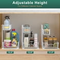 thumbnail image 5 of 2-Tier Metal Under Sink Organizer, Pull Out Cabinet Organizer Sliding Under Bathroom Cabinet Storage Rack Multi-purpose Under Sink Shelf for Kitchen Bathroom, White, 5 of 9