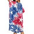 thumbnail image 4 of HELLHERO High Quality Fabrics Long Kimono Swimsuit Cover Up for Beach Casual Loose Free Size Bathing Suit Cover Up Tie Dye Star Burst, 4 of 6
