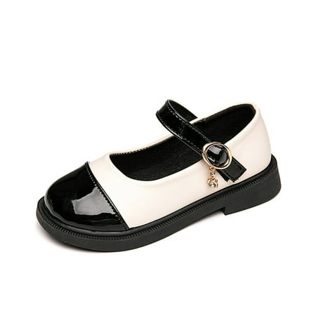

Girls Leather Mary Jane Flats Soft-soled Anti-slip Princess Shoe
