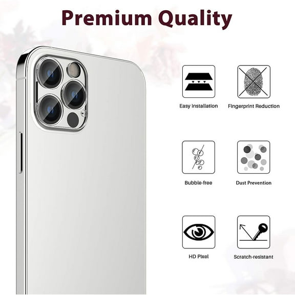Designed for Apple iPhone 16 Pro (6.3") Camera Lens Protector HD Clear Tempered Glass Back Camera Protector, Case Friendly, Ultra-Thin, Easy Installation Phone Case Cover - Clear