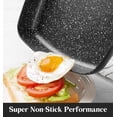 thumbnail image 5 of Koch Systeme CS 9.5 inch Nonstick Frying Pan with Lid, Square Omelet Pans, Compatible with All Stovetops, Black, 5 of 9