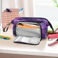 thumbnail image 6 of Nylon Fish Mouth Pencil Case with Large Capacity Zipper Pencil Pouch Purple and Black Tie-dye Texture Pencil Bag Organizers, 6 of 7