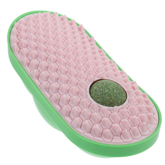 GAXIRE Kitten Massage Comb Cat Self Grooming Brush Pea-Shaped Soft Bristles 1 Piece