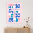 thumbnail image 4 of Chill Pattern Breathe Quote Affirmation Calm Pink Spa Extra Large XL Wall Art Poster Print, 4 of 5