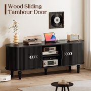 HIPPIY Co.ltd 55" Modern TV Stand with Power Outlet, Entertainment Center with Sliding Tambour Door… — $94.99 (21% off)