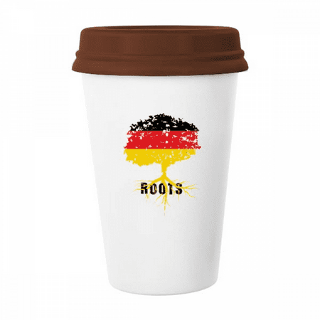 

German Flag Root Faly Art Deco Fashion Mug Coffee Drinking Glass Pottery Cerac Cup Lid