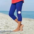 thumbnail image 2 of Fjofpr Toddler Girl Clothes 24 Months Toddler Kids Fashion Baesball Print Summer Leisure Yoga Sports Frenum Cropped Pants Blue 2 Years, 2 of 4