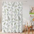 thumbnail image 6 of Shower Curtain Green Leaf Shower Curtains for Bathroom Decor, Waterproof Polyester Shower Curtain Set with Hooks, Extra Long 72" x 84" Spring Leaf, 6 of 9