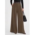 thumbnail image 2 of PRETTYGARDEN Womens Fall Wide Leg Trousers High Elastic Waist Loose Pleated Long Flowy Palazzo Work Pants with Pockets, 2 of 6