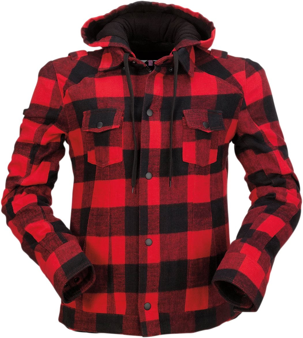 red and black flannel jacket women's