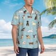 thumbnail image 3 of Balery Dog Pets Camisas hawaianas de manga corta para hombre, camisas playeras de corte holgado, camisas de vacaciones con botones,3X-Large, 3 of 7