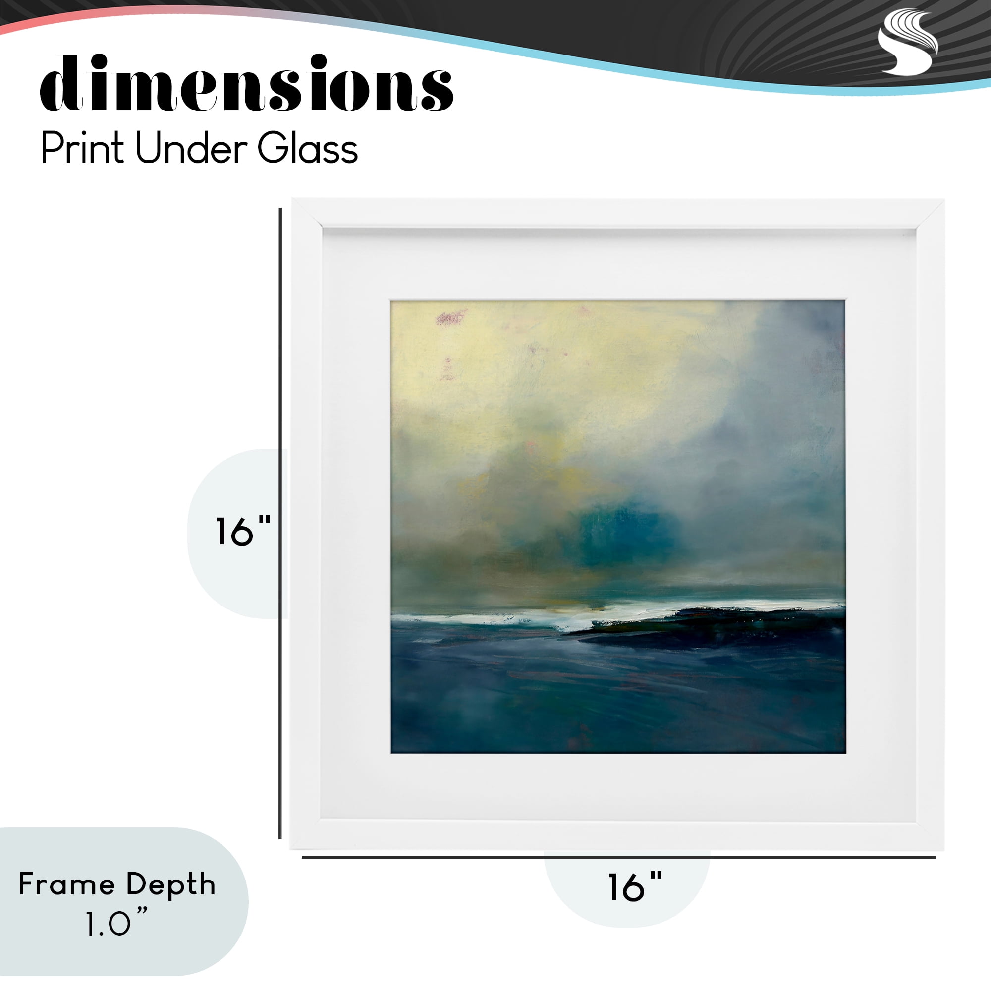 Stupell Industries Channeling Calm Horizon White Framed Print Under Glass, design by Patrick Dennis