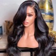 thumbnail image 2 of Body Wave Lace Front Wigs Human Hair Pre Plucked 180 Density 28 Inch 13x4 HD Transparent Frontal Glueless Wigs Human Hair with Baby Hair Natural Hairline Human Hair Wigs for Black Women, 2 of 6