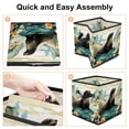 thumbnail image 4 of Sea Lion Foldable Cube Organizer with Handle, 10.8"x10.5"x10.6", Large Capacity Storage Bins Organizer Bins Toy Box, 4 of 6
