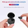 thumbnail image 3 of A10 TWS Space Capsule Shape Wireless Bluetooth Earphone with Magnetic Charging Box & Lanyard, Support HD Call & Automatic Pairing Bluetooth, Black, Black White, White, White + Black, 3 of 4