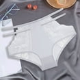 thumbnail image 2 of Gibobby Calzoncillos de encaje para mujer sexys Ropa interior de de algodón de encaje con correa fina sexy para mujer(Blanco,M), 2 of 3